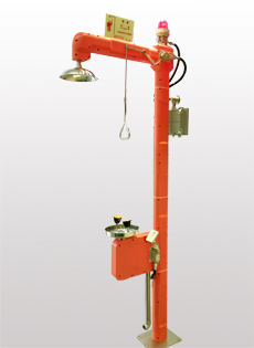 防凍電伴熱304不銹鋼復(fù)合式洗眼器廠家（橙色）BH30-1062C